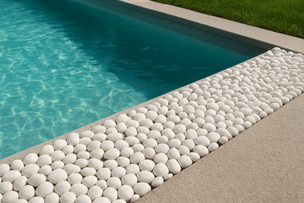 luxury white pebbles for high-end landscaping projects
